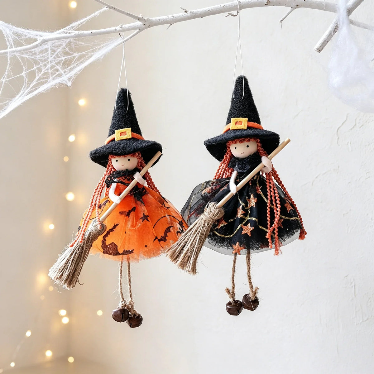 Enchanted Witch & Ghost Halloween Ornaments