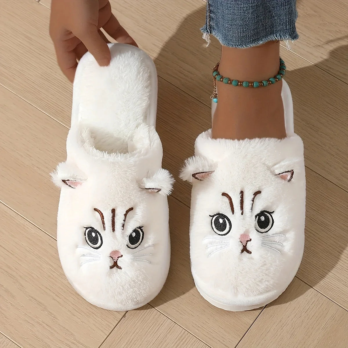 Whisker Fuzzy Cat Slippers