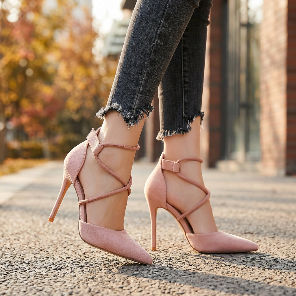 Vellora Élise Strappy Pointed-Toe Heels