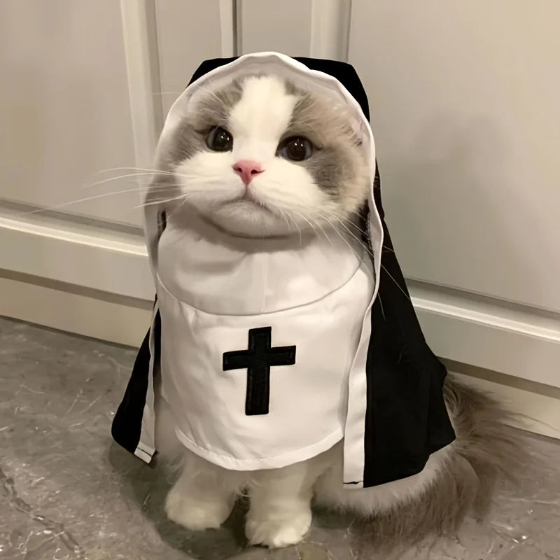 Midnight Nun Pet Halloween Costume
