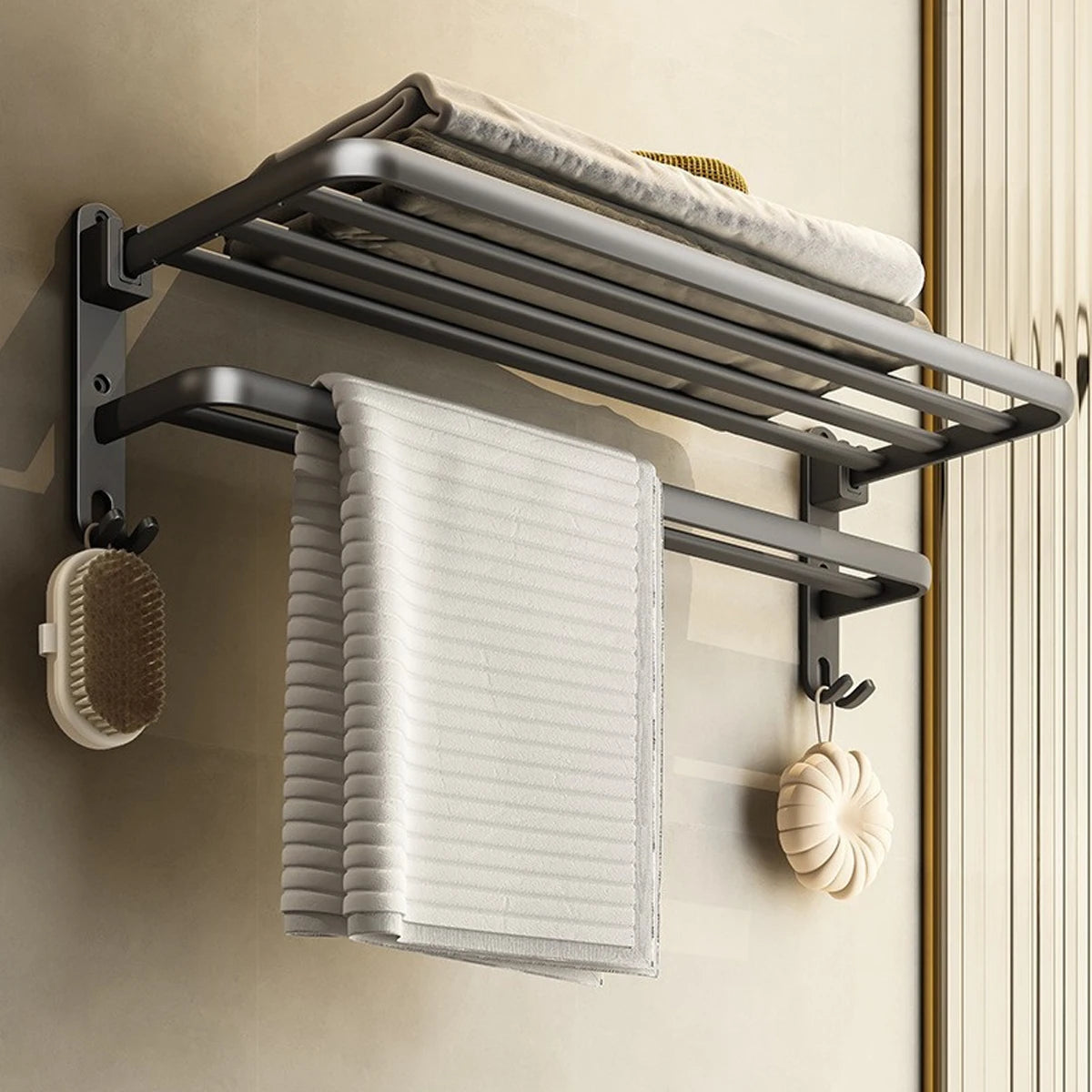 BathPro Wall-Mounted Towel Rack