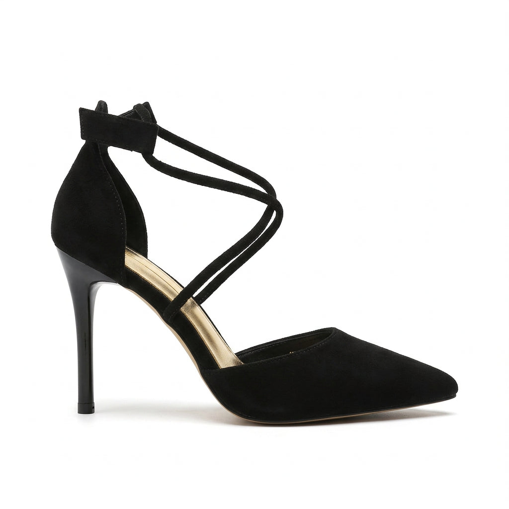 Vellora Élise Strappy Pointed-Toe Heels