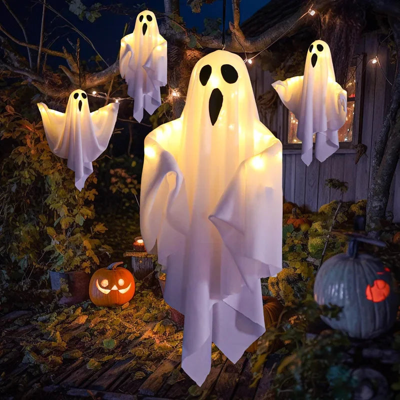 Haunted Glow Hanging Ghost Lights