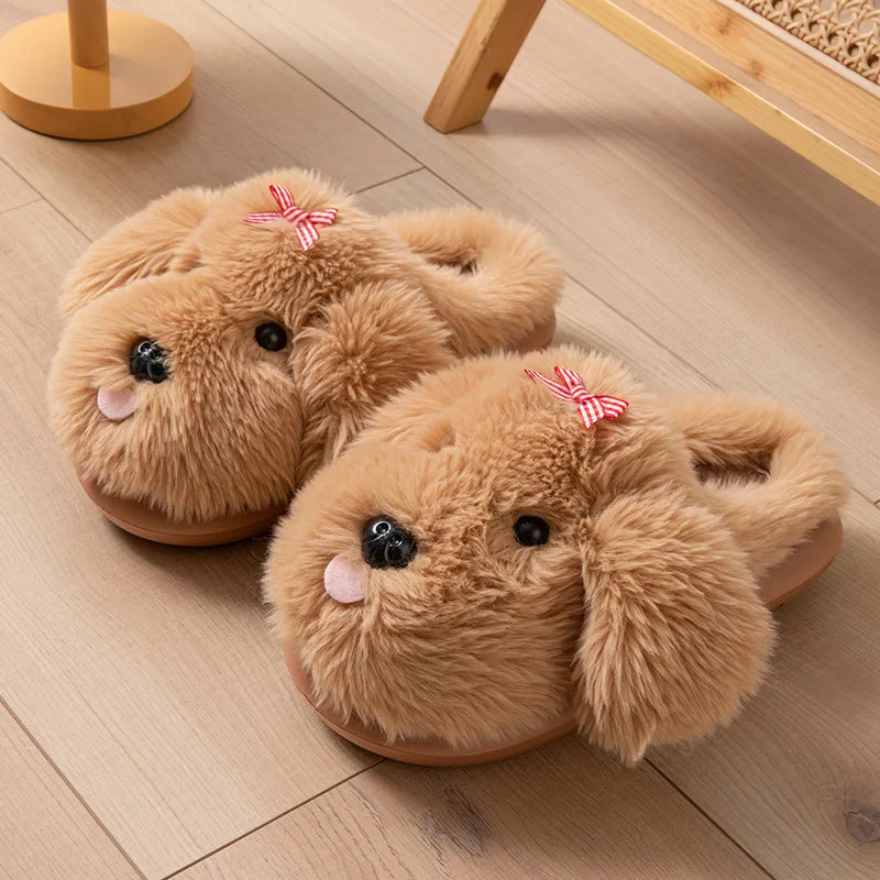 Bichon Plush Puppy Slippers