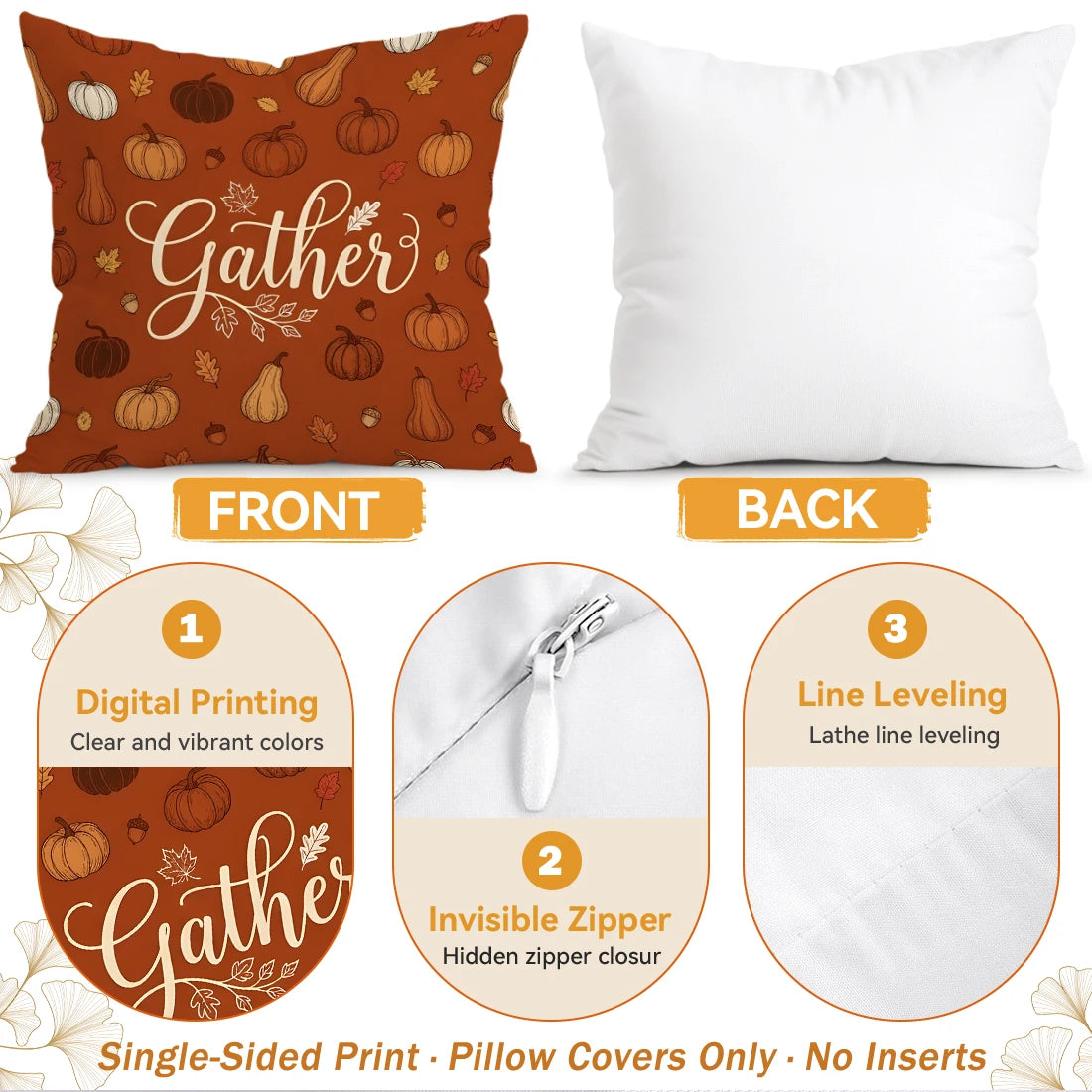 Harvest Joy Autumn Pillow Covers