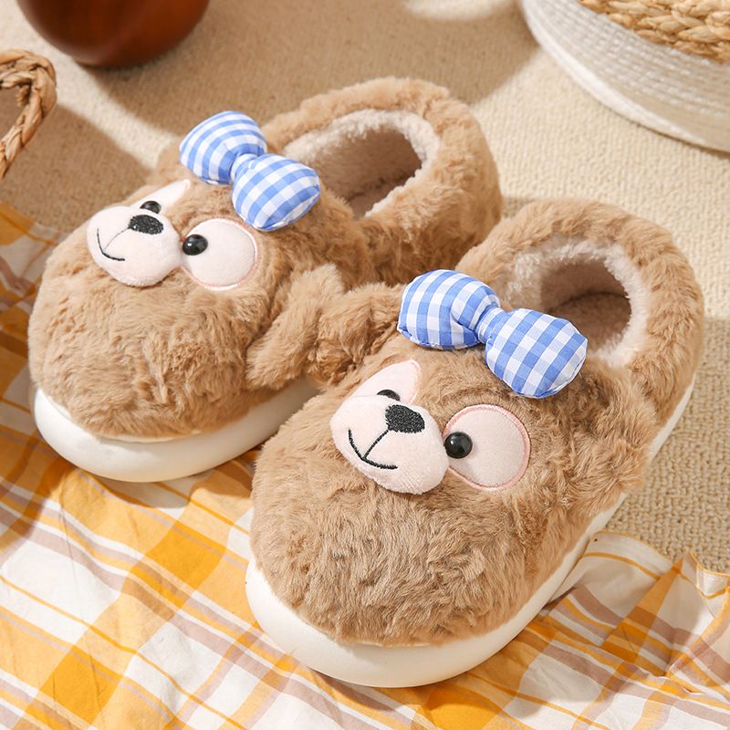 Hazel Plush Bear Slippers