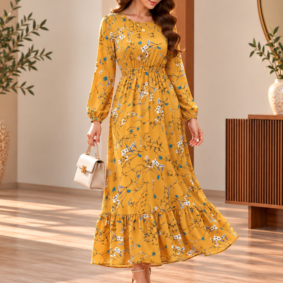 Rosalind Floral Tiered Maxi Dress